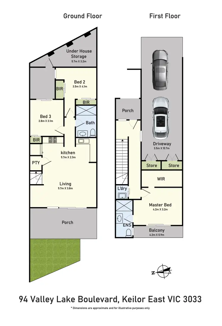 Floorplan of Homely townhouse listing, 94 Valley Lake Boulevard, Keilor East VIC 3033