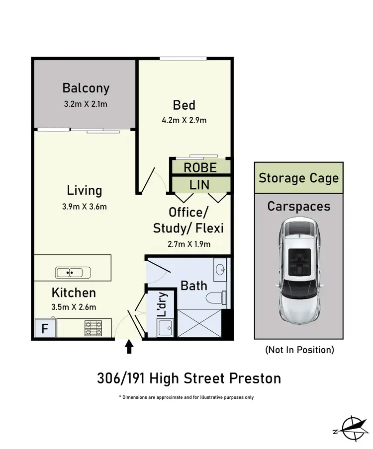 Floorplan of Homely apartment listing, 306/191 High Street, Preston VIC 3072