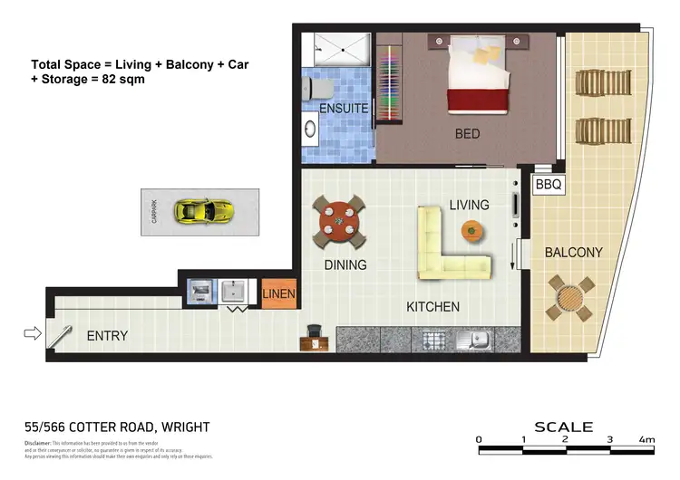 Floorplan of Homely apartment listing, 55/566 Cotter Road, Wright ACT 2611