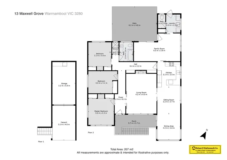 Floorplan of Homely house listing, 13 Maxwell Grove, Warrnambool VIC 3280