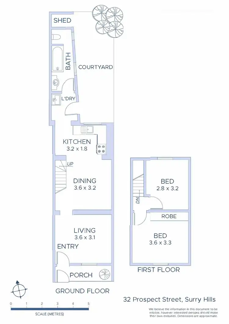 Floorplan of Homely terrace listing, 32 Prospect Street, Surry Hills NSW 2010