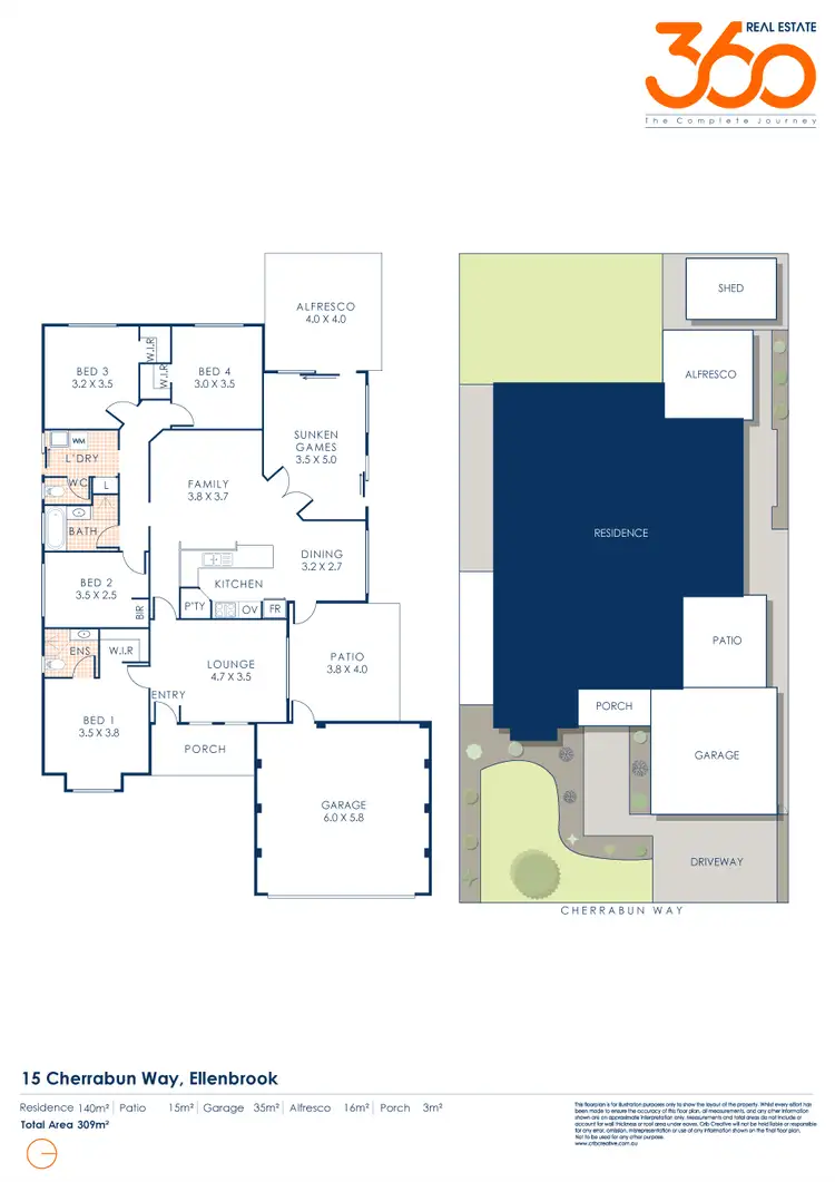 Floorplan of Homely house listing, 15 Cherrabun Way, Ellenbrook WA 6069