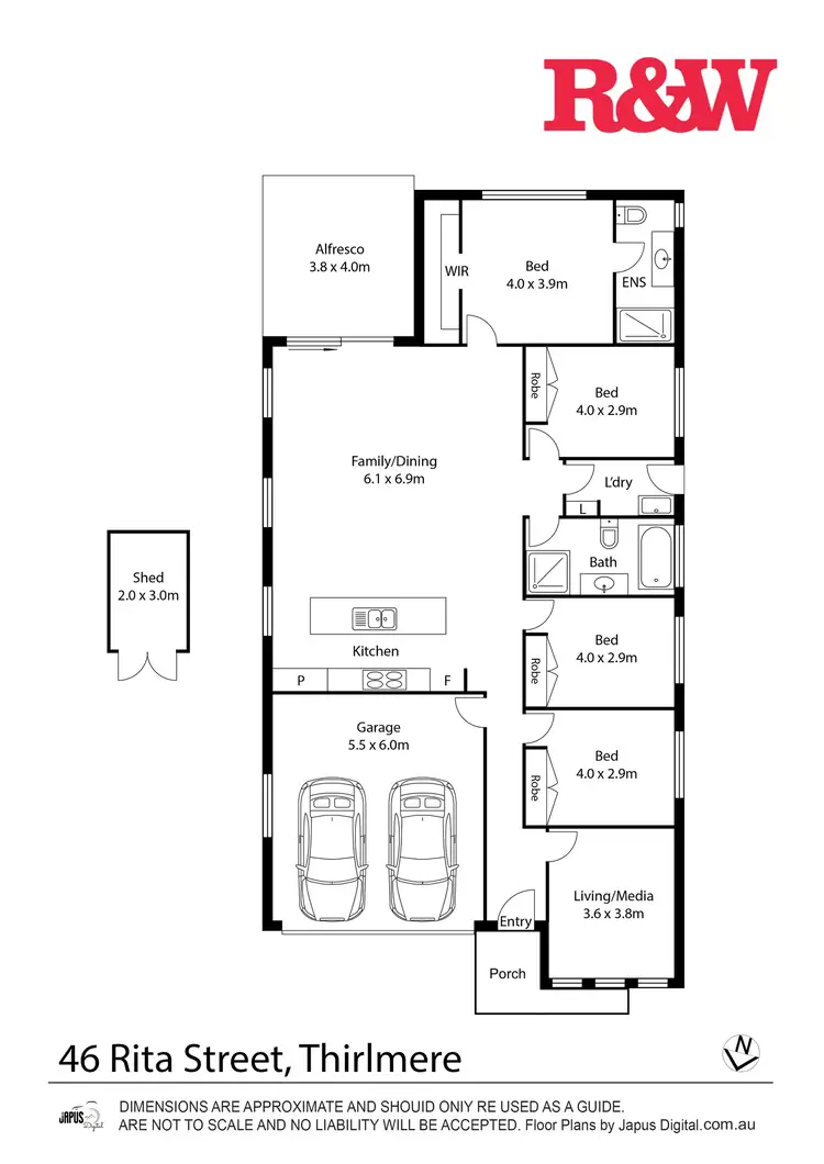 Floorplan of Homely house listing, 46 RITA STREET, Thirlmere NSW 2572
