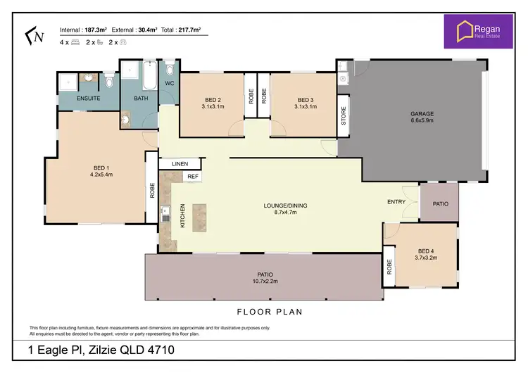 Floorplan of Homely house listing, 1 Eagle Place, Zilzie QLD 4710