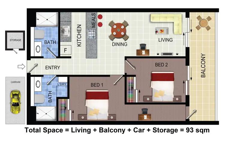 Floorplan of Homely apartment listing, 512/335 Anketell Street, Greenway ACT 2900