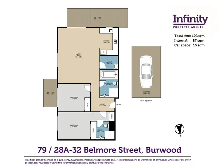 Floorplan of Homely apartment listing, 79/28A-32 Belmore Street, Burwood NSW 2134