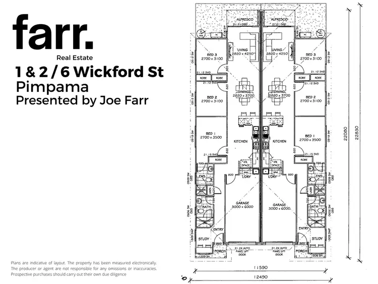 Floorplan of Homely semi-detached listing, 6 Wickford Street, Pimpama QLD 4209