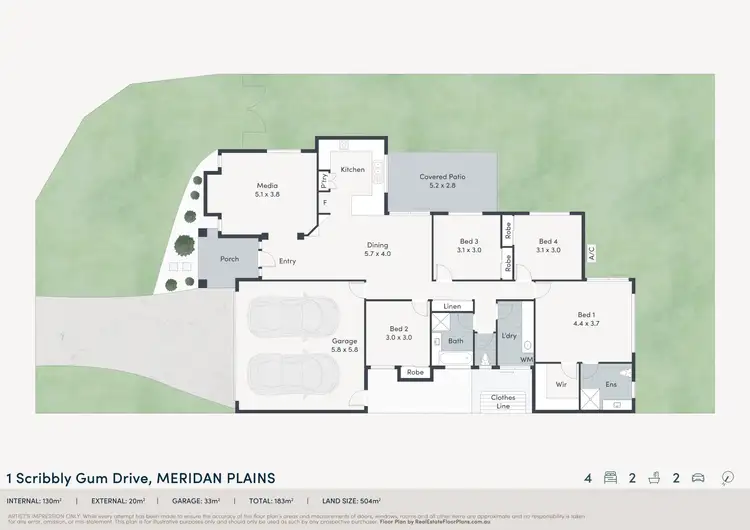 Floorplan of Homely house listing, 1 Scribbly Gum Drive, Meridan Plains QLD 4551