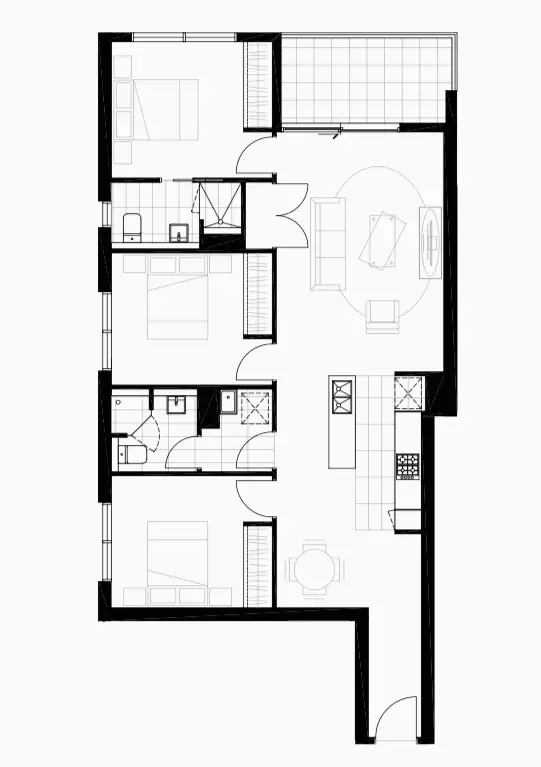Floorplan of Homely apartment listing, 1309e/6 Tannery Walk, Footscray VIC 3011