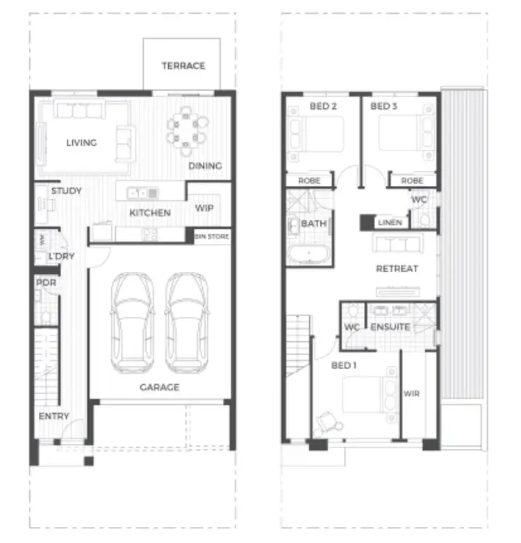 Floorplan of Homely townhouse listing, 25 Fitzrovia Drive, Wyndham Vale VIC 3024