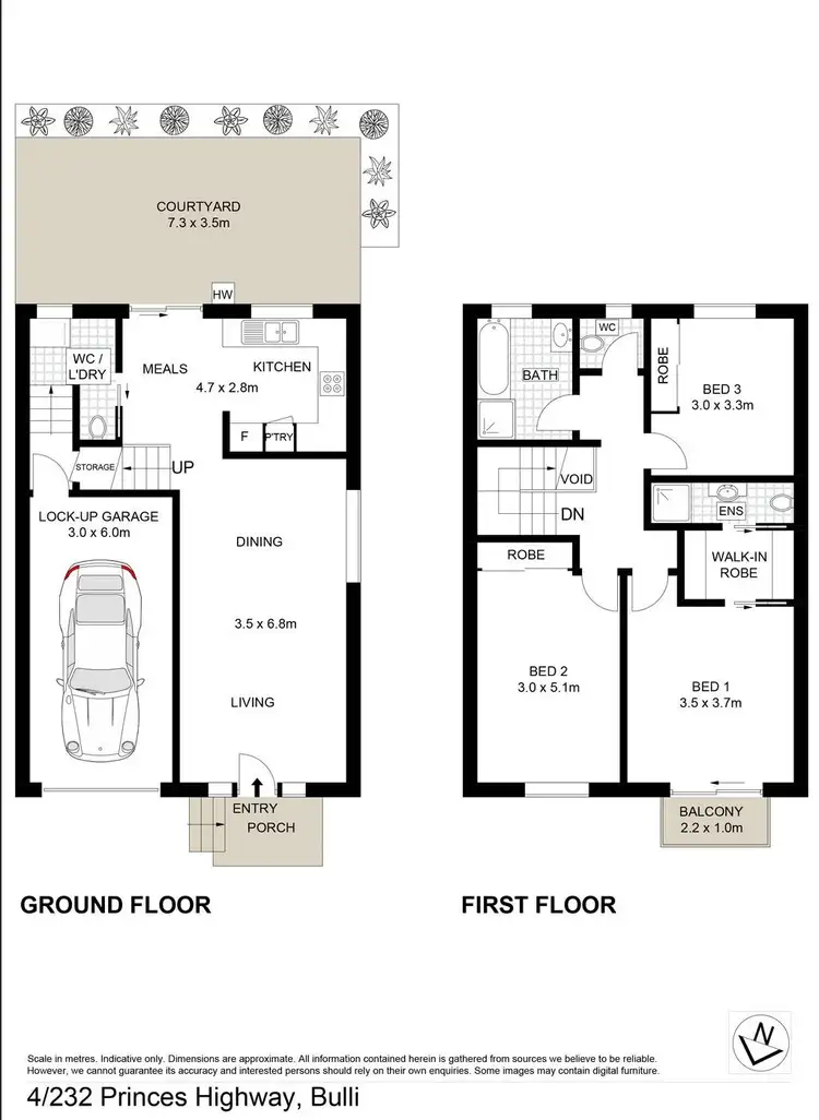 Floorplan of Homely townhouse listing, 4/232 Princes Highway, Bulli NSW 2516