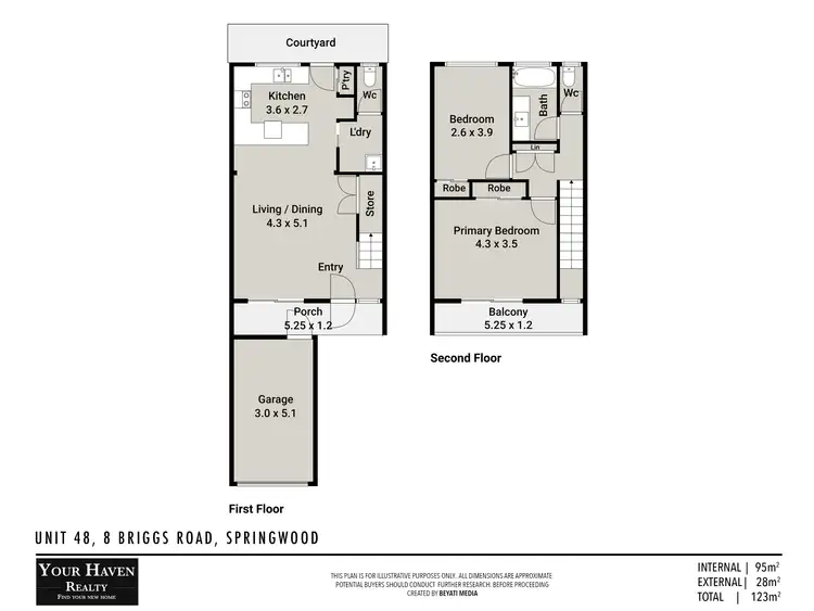 Floorplan of Homely townhouse listing, 48/8 Briggs Road, Springwood QLD 4127