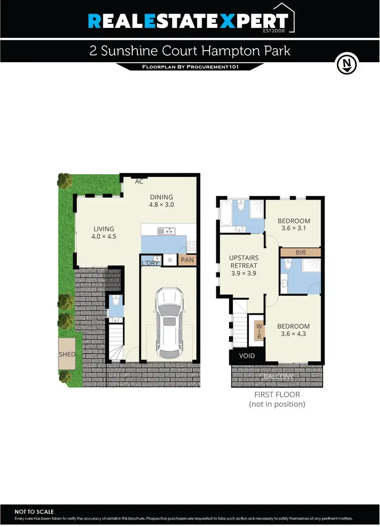 Floorplan of Homely townhouse listing, 2 Sunshine Court, Hampton Park VIC 3976