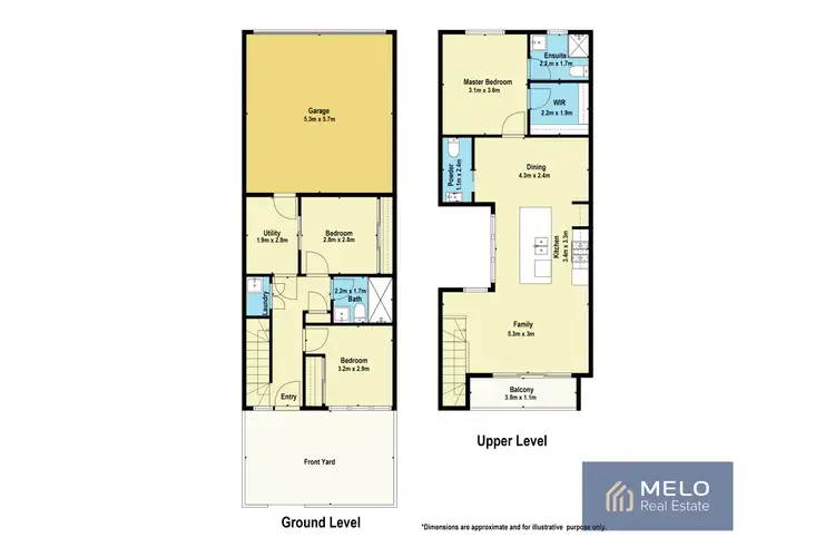Floorplan of Homely townhouse listing, 13 Kent Street, Braybrook VIC 3019