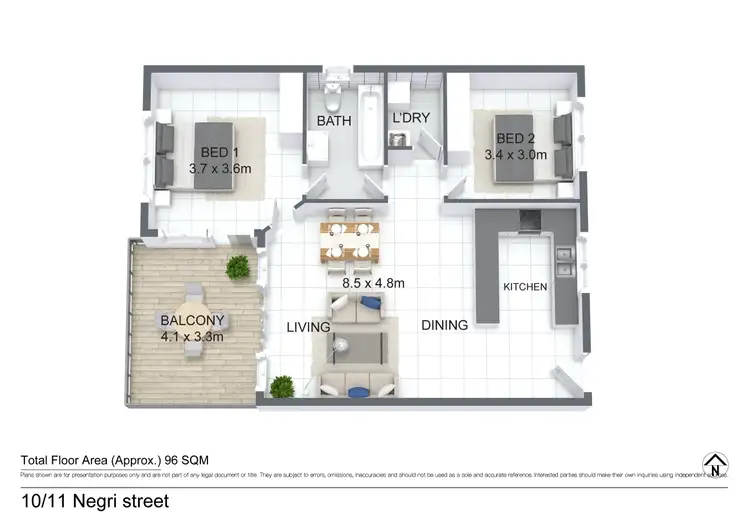 Floorplan of Homely unit listing, 10/11 Negri Street, Bakewell NT 832