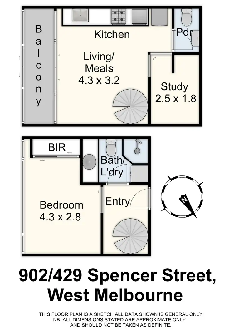 Floorplan of Homely apartment listing, 902/429 Spencer Street, West Melbourne VIC 3003