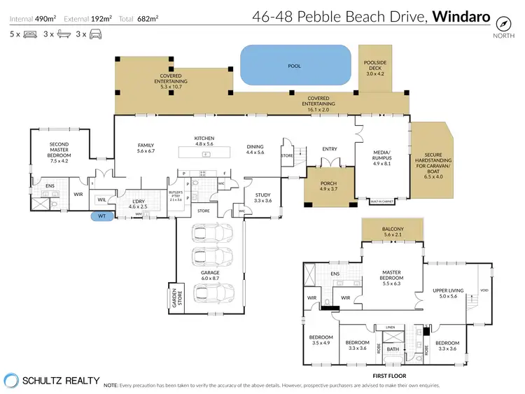 Floorplan of Homely house listing, 46 - 48 Pebble Beach Drive, Windaroo QLD 4207
