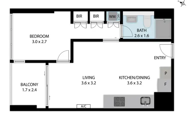 Floorplan of Homely apartment listing, 2009/220 Spencer Street, Melbourne VIC 3000