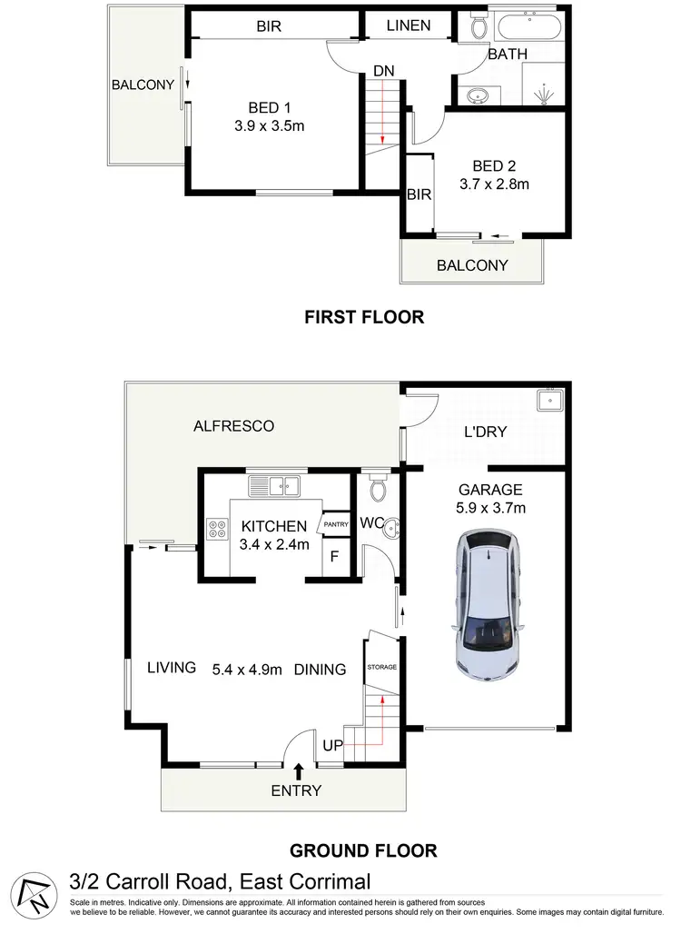Floorplan of Homely townhouse listing, 3/2 Carroll Road, East Corrimal NSW 2518