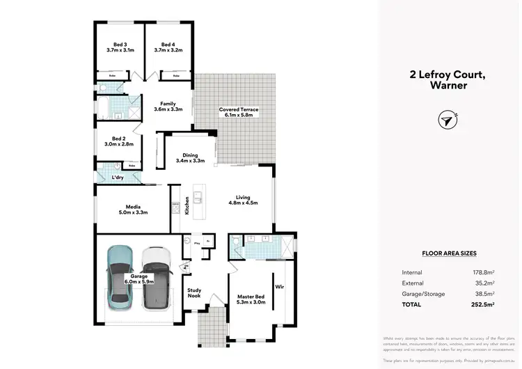 Floorplan of Homely house listing, 2 Lefroy Court, Warner QLD 4500