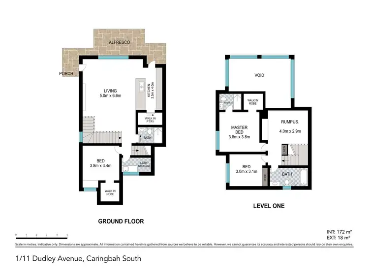 Floorplan of Homely semi-detached listing, 1/11 Dudley Avenue, Caringbah South NSW 2229