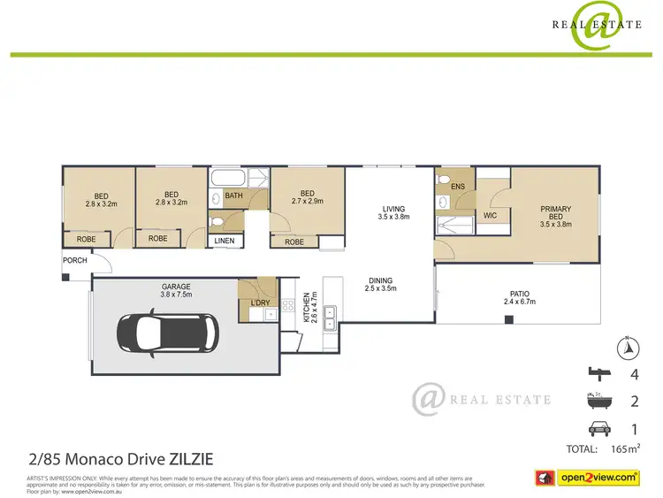 Floorplan of Homely house listing, 2/85 Monaco Drive, Zilzie QLD 4710