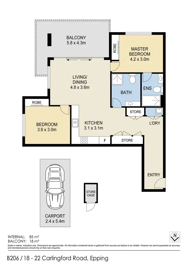 Floorplan of Homely apartment listing, B206/18-22 Carlingford Road, Epping NSW 2121