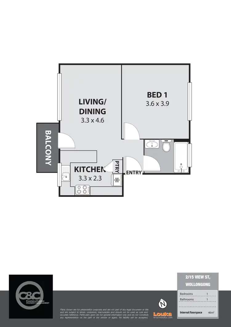 Floorplan of Homely apartment listing, 2/15 View Street, Wollongong NSW 2500