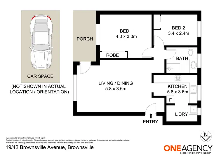 Floorplan of Homely unit listing, 19/42 Brownsville Avenue, Brownsville NSW 2530