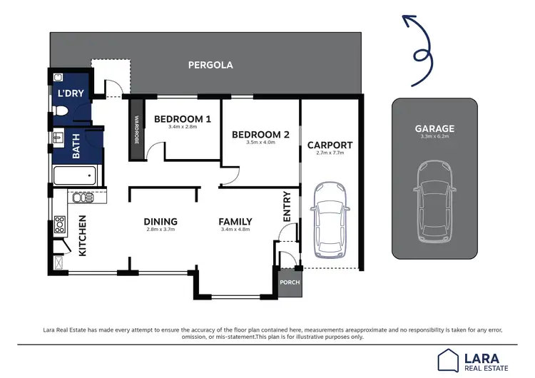 Floorplan of Homely house listing, 40 Curlew Crescent, Norlane VIC 3214