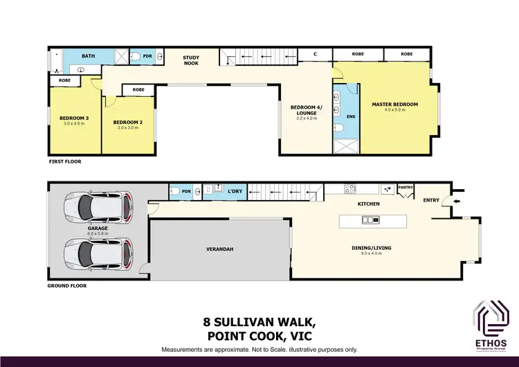 Floorplan of Homely townhouse listing, 8 Sullivan Walk, Point Cook VIC 3030