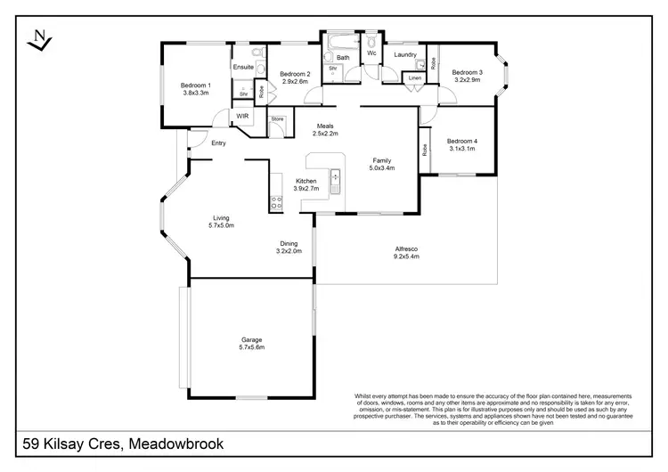 Floorplan of Homely house listing, 59 Kilsay Crescent, Meadowbrook QLD 4131