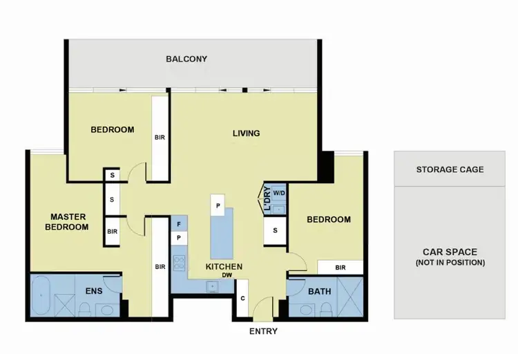 Floorplan of Homely apartment listing, 4-403/25 Wominjeka Walk, West Melbourne VIC 3003