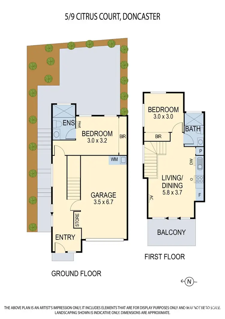 Floorplan of Homely townhouse listing, 5/9 Citrus Court, Doncaster VIC 3108