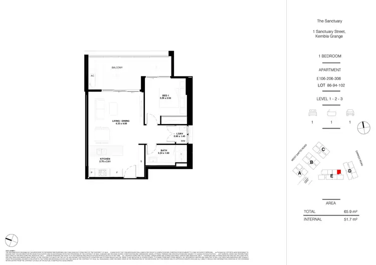 Floorplan of Homely apartment listing, E306/1E Sanctuary Street, Kembla Grange NSW 2526