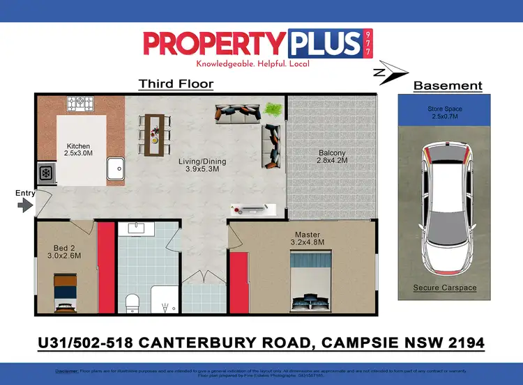 Floorplan of Homely apartment listing, Unit 31/502-518 CANTERBURY RD, Campsie NSW 2194