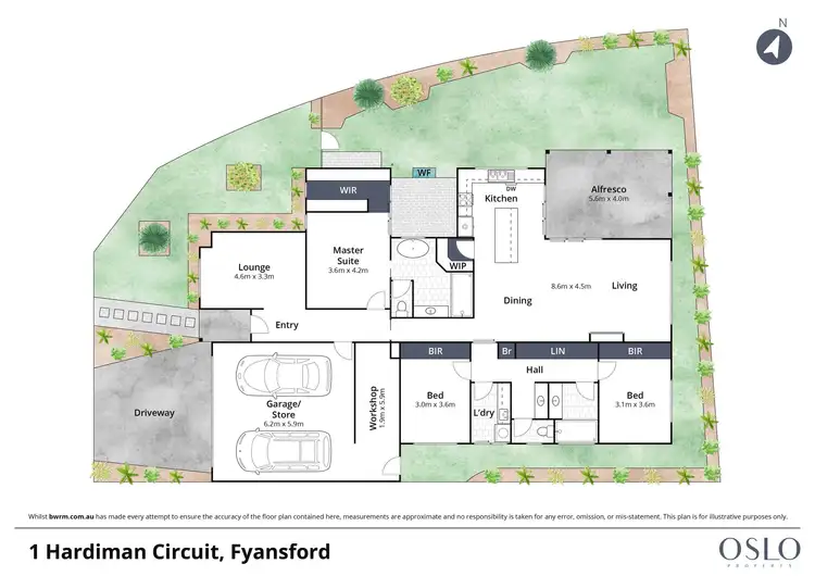 Floorplan of Homely house listing, 1 Hardiman Circuit, Fyansford VIC 3218