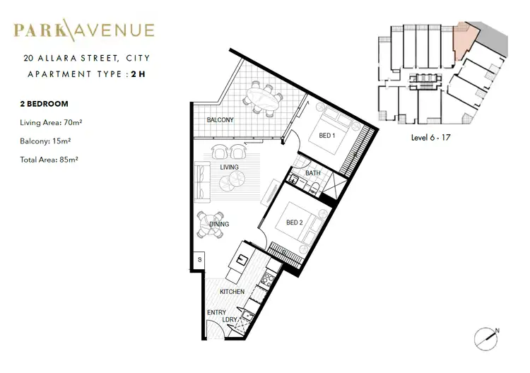 Floorplan of Homely apartment listing, 73/20 Allara Street, City ACT 2601