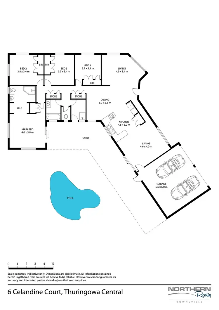 Floorplan of Homely house listing, 6 Celandine Court, Thuringowa Central QLD 4817