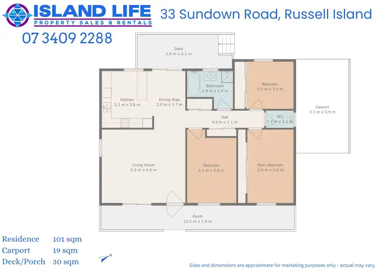 Floorplan of Homely house listing, 33 SUNDOWN ROAD, Russell Island QLD 4184