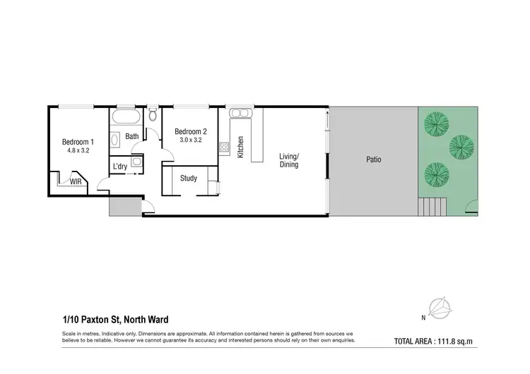 Floorplan of Homely unit listing, 1/10 Paxton Street, North Ward QLD 4810
