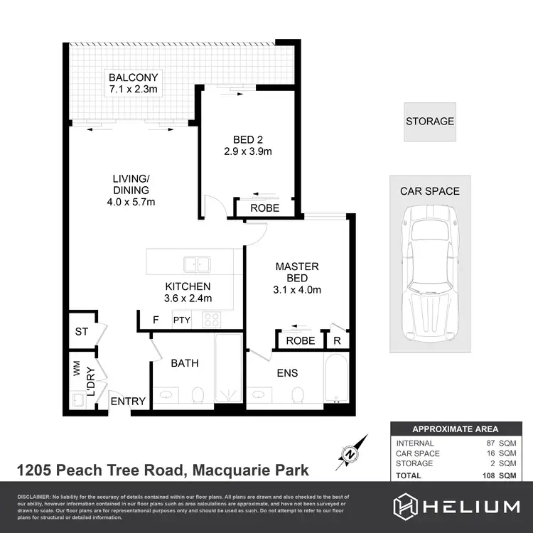 Floorplan of Homely apartment listing, 1205/9 Peach Tree Road, Macquarie Park NSW 2113