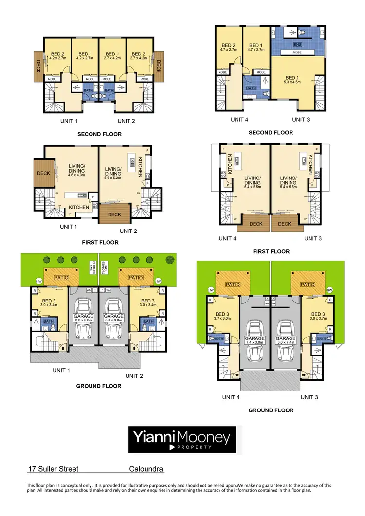 Floorplan of Homely block of units listing, 1,2,3 & 4/17 Suller Street, Caloundra QLD 4551