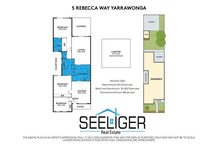 Floorplan of Homely house listing, 5 Rebecca Way, Yarrawonga VIC 3730