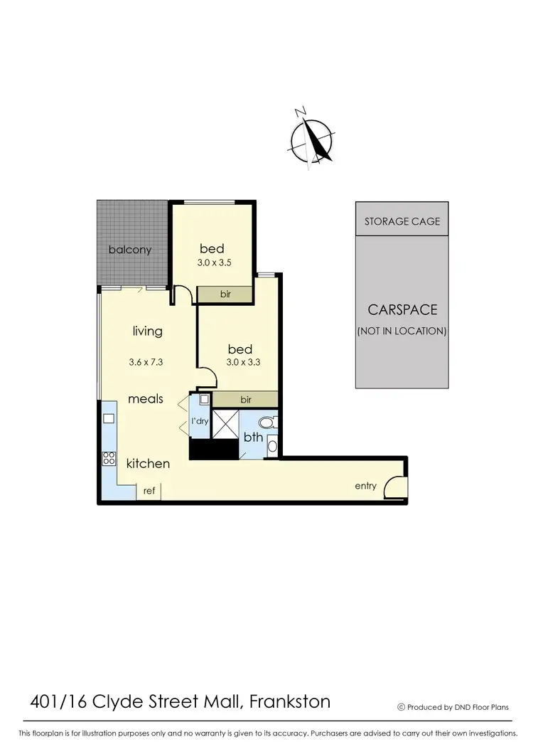 Floorplan of Homely apartment listing, 401/16 Clyde Street Mall, Frankston VIC 3199