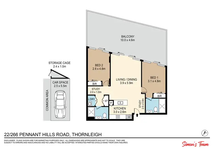 Floorplan of Homely apartment listing, 22/266-268 Pennant Hills Rd, Thornleigh NSW 2120