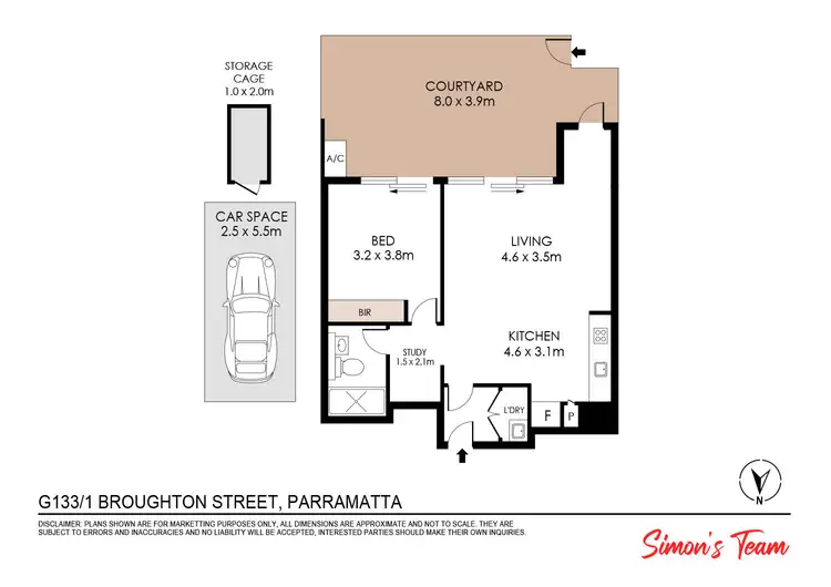 Floorplan of Homely apartment listing, G133/1 Broughton St, Parramatta NSW 2150