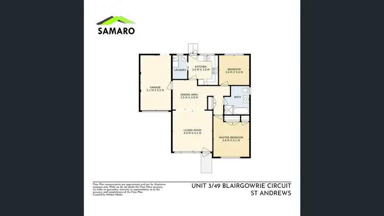Floorplan of Homely villa listing, 3/49 Blairgowrie Circuit, St Andrews NSW 2566