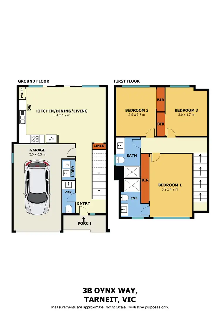 Floorplan of Homely townhouse listing, 1/32 Malachite Drive, Tarneit VIC 3029