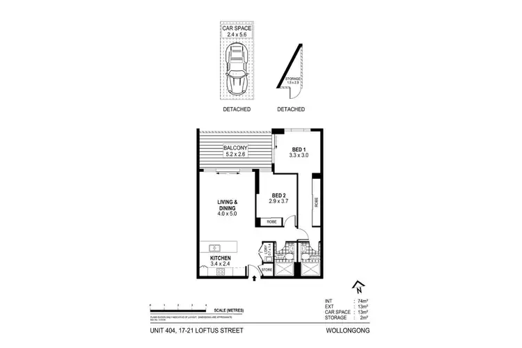 Floorplan of Homely unit listing, 404/17-21 Loftus Street, Wollongong NSW 2500